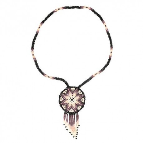 Collar circulo chaquira multicolor