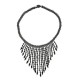 Collar gota chaquira negro