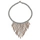 Collar gota chaquira turquesa