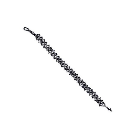 Pulsera cristal chaquira plateado