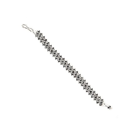 Pulsera cristal chaquira dorado
