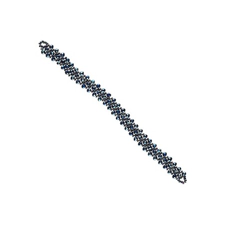 Pulsera cristal chaquira azul