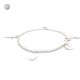 Pulsera Virgen de Guadalupe, Medalla Milagrosa y Cruz plata