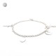 Pulsera Virgen de Guadalupe, Medalla Milagrosa y Cruz plata