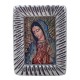 Virgen con marco de metal