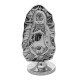 Virgen caricatura pedestal de metal