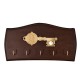 Porta llaves de san benito, fabricado de madera de pino y chapado en oro, medidas de 26.5x13.6 cm