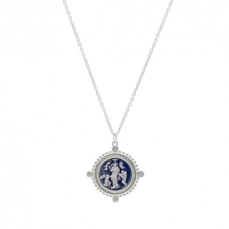 Medalla Virgen Desatadora de nudos cameo chica plata