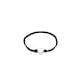 Pulsera Cruz de plata en cordiño negro