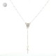 Collar Rosario delgado plata