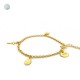 Pulsera Virgen de Guadalupe, Medalla Milagrosa y Cruz dorada