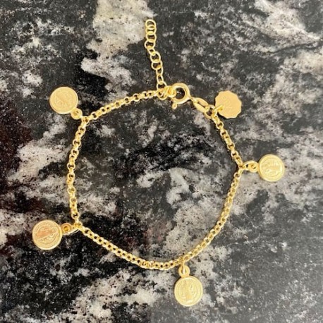 Pulsera San Benito dorada