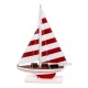 Velero de navegación decorativo rojo