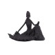 Home Nature Figura Decorativa Color Negro Mujer Africana Con Bandeja En Forma De Hoja17*22*20.5 Cm