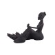 Home Nature Figura Decorativa Color Negro Mujer Africana Con Bandeja En Forma De Hoja17*22*20.5 Cm