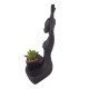 Home Nature Figura Decorativa Mujer Africana Yoga Con Planta 29*19.5*11.5 Cm