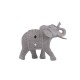 Home Nature Figura Decorativa Elefante Tibetano Pequeño Color Blanco 12*15.5*7 Cm