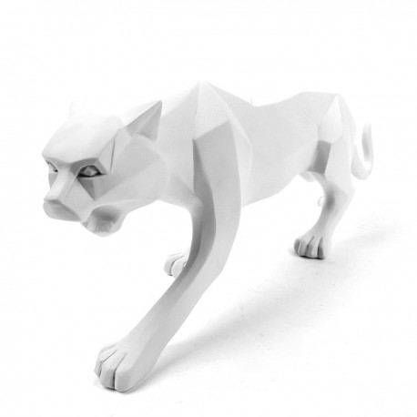 Figura Resina Pantera Blanco