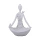 HOME NATURE FIGURA DECORATIVA MUJER YOGA COMEDERO PAJAROS 26*19*15 cm