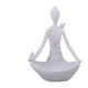 HOME NATURE FIGURA DECORATIVA MUJER YOGA COMEDERO PAJAROS 26*19*15 cm