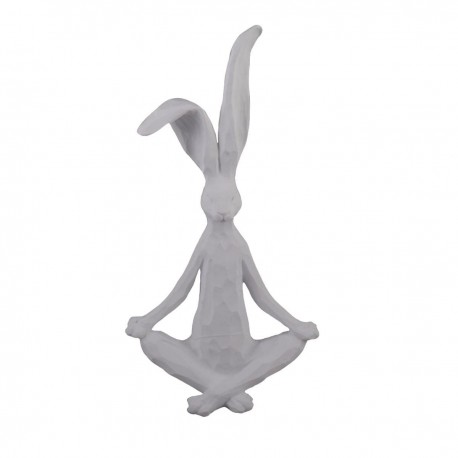 HOME NATURE FIGURA DECORATIVA CONEJO MEDITACION 33*17*9 cm