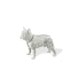Resina tatto bulldog figura blanco