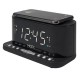 Radio Reloj Misik Con Cargador Inductivo Negro
