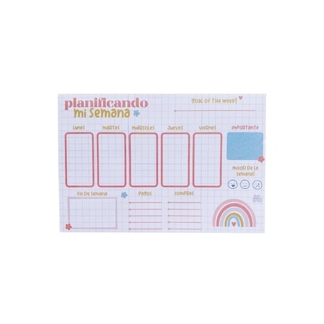 Planificador Semanal Arcoíris 50 hojas