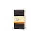Set 3 libretas bolsillo negro, hoja rayada pasta suave