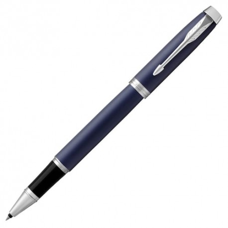 Parker Im Blue Chrome Trim Roller Ball Fine Black Gifting box