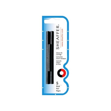 Cartucho Sheaffer Negro C/5