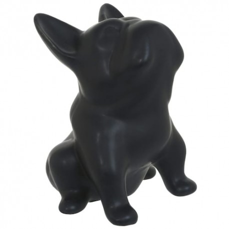 Perro sentado negro