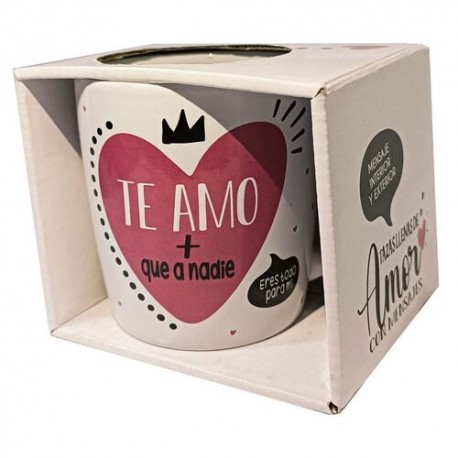 Taza decorativa 'Te Amo más que a Nadie'
