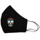 Cubrebocas negro cráneo