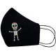 Cubrebocas negro calaverita
