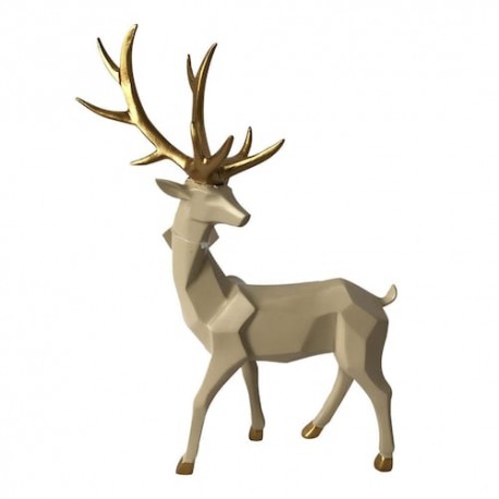 Figura decorativa de Reno color dorado