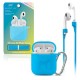 Funda de Silicón para Airpods Azul Neón Dabney Lee