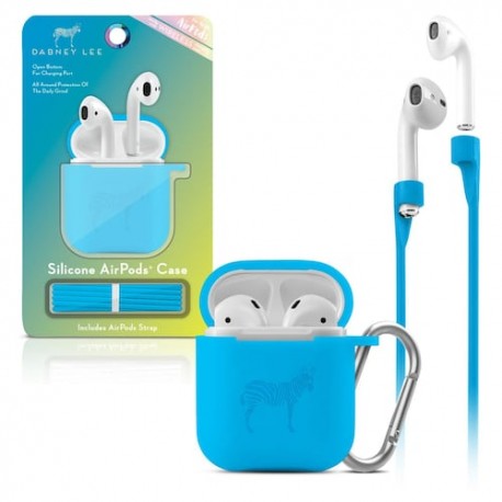 Funda de Silicón para Airpods Azul Neón Dabney Lee