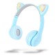 Audífonos Bluetooth Misik Gato Azul