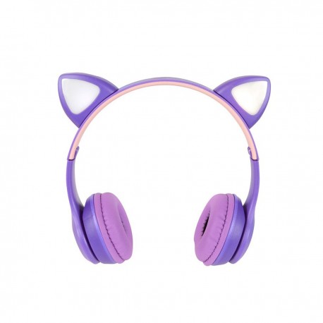 Audífonos Bluetooth Misik Gato Morado