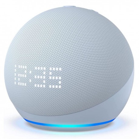 Bocina inteligente Echo Dot 5ta generación con reloj azul