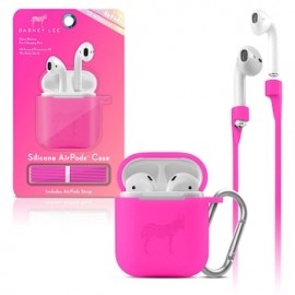 Funda de Silicón para Airpods Rosa Neón Dabney Lee