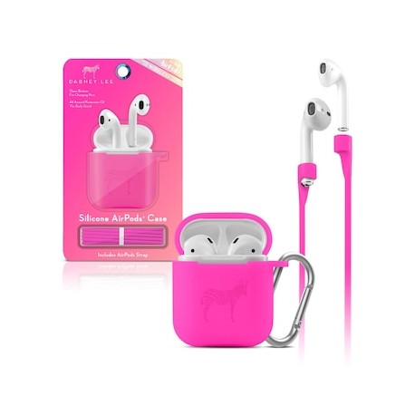 Funda de Silicón para Airpods Rosa Neón Dabney Lee