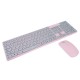 Bundle teclado + mouse inálambrico rosa