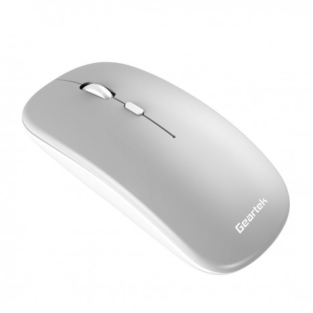 Mouse inalámbrico plateado