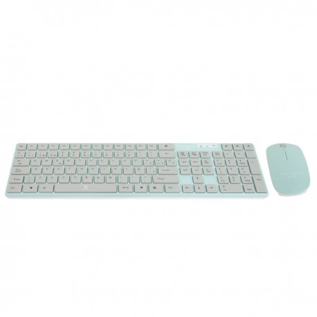 Bundle teeclado + mouse inálambrico azul