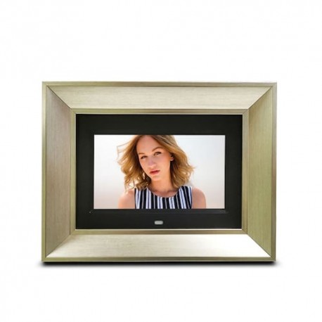 Portarretrato digital voltak 10 pulgadas efcto madera plata