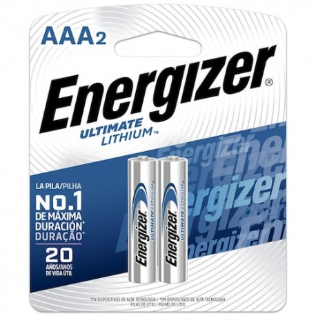 Pila Energizer litio AAA 2 piezas