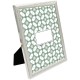 Portarretrato QUADRUM plateado lineas cruz 5x7