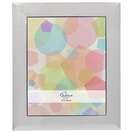 Portarretrato QUADRUM plata bisel exterior 5x7